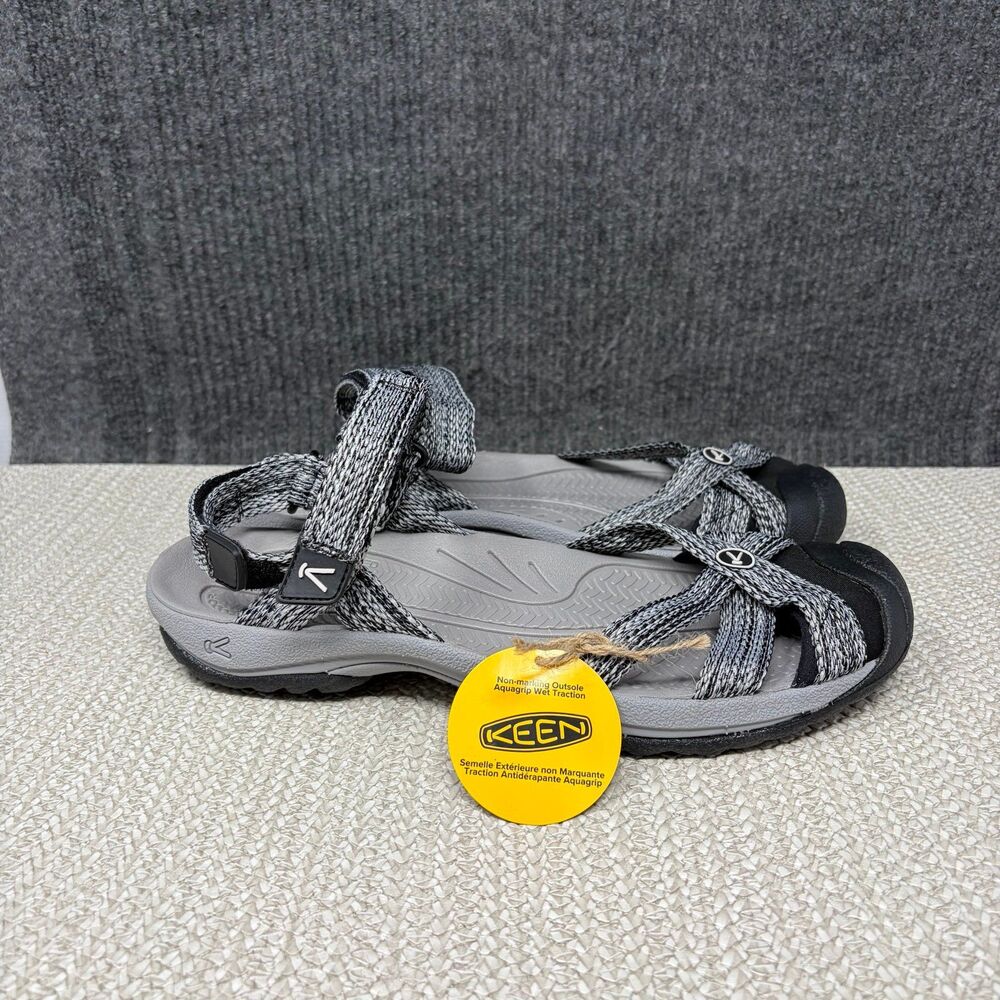 NEW KEEN Bali Strap Sandals Alloy Gray Black Waterproof Trail Women’s 10.5